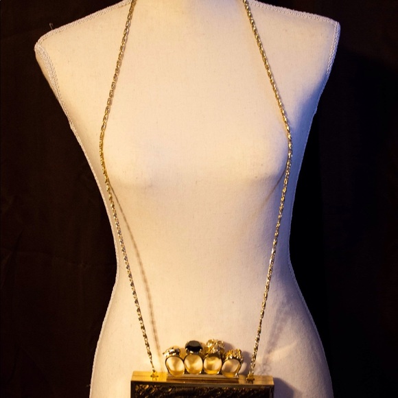 Kate Landry brass knuckles clutch - Picture 3 of 4